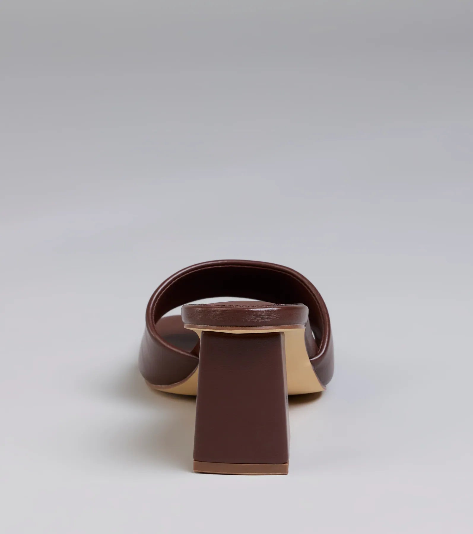 Chic Flair Square Toe Block Heel Mules