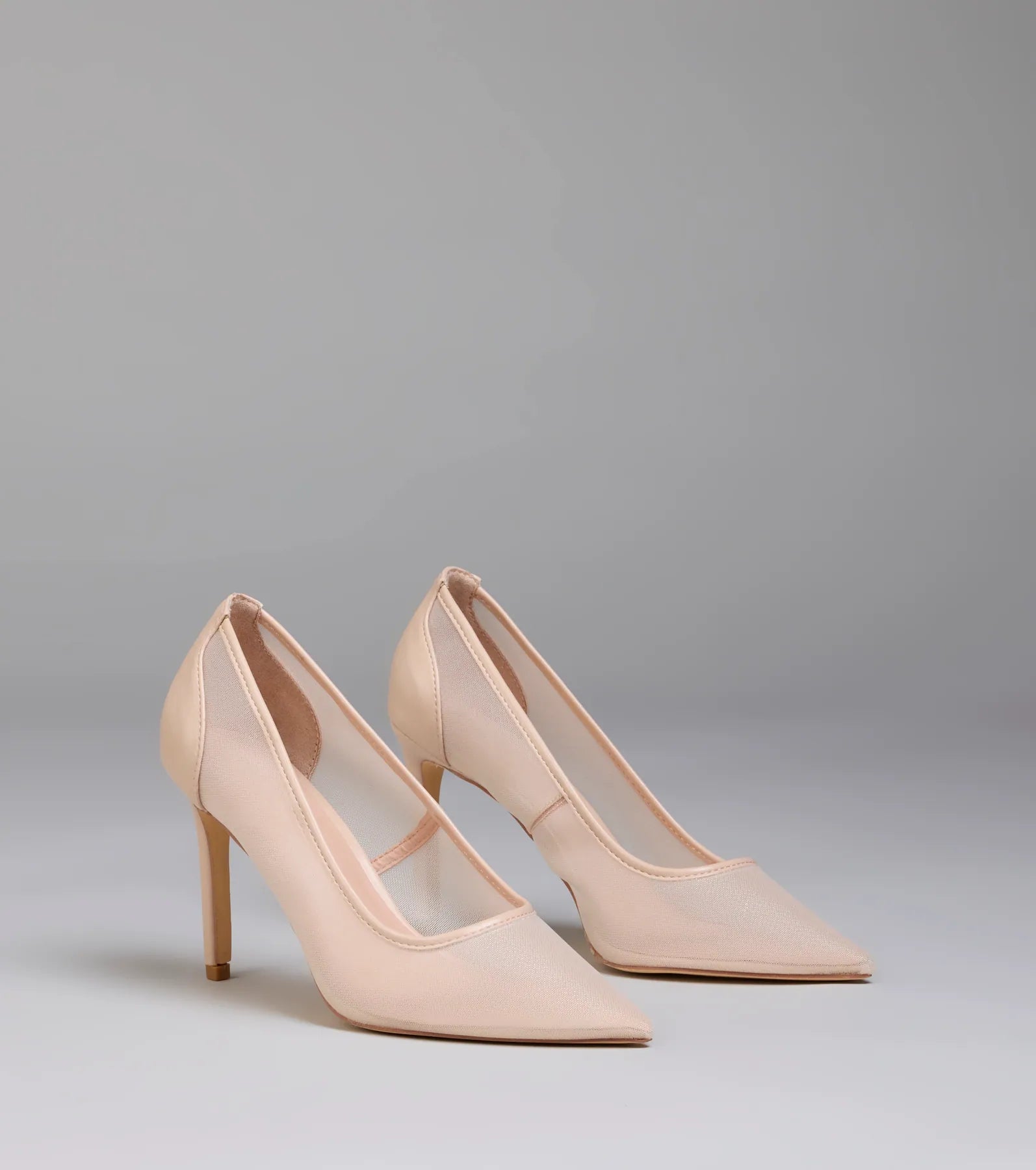 All Pretty Sheer Mesh Stiletto Pumps