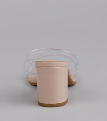 Low-Key Chic Clear Strappy Mules