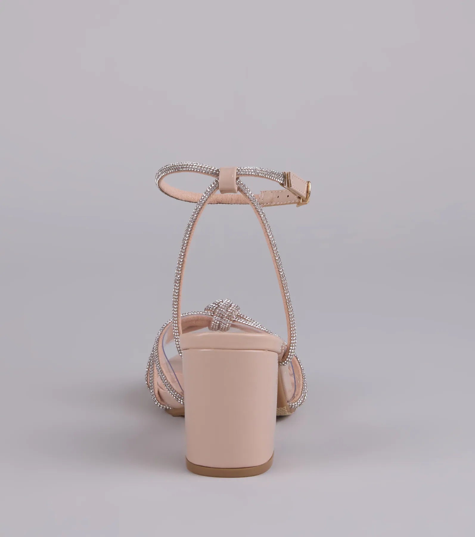 Sparkle Agenda Rhinestone Strappy Block Heels