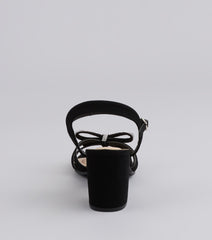 Glitter And Grace Rhinestone Bow Heels