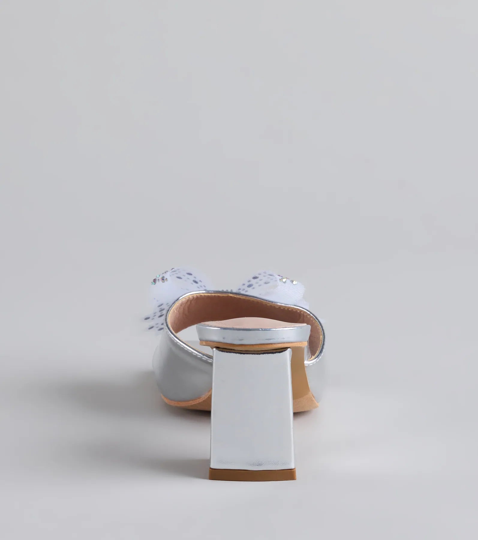 Sweet Glamour Rhinestone Bow Mules