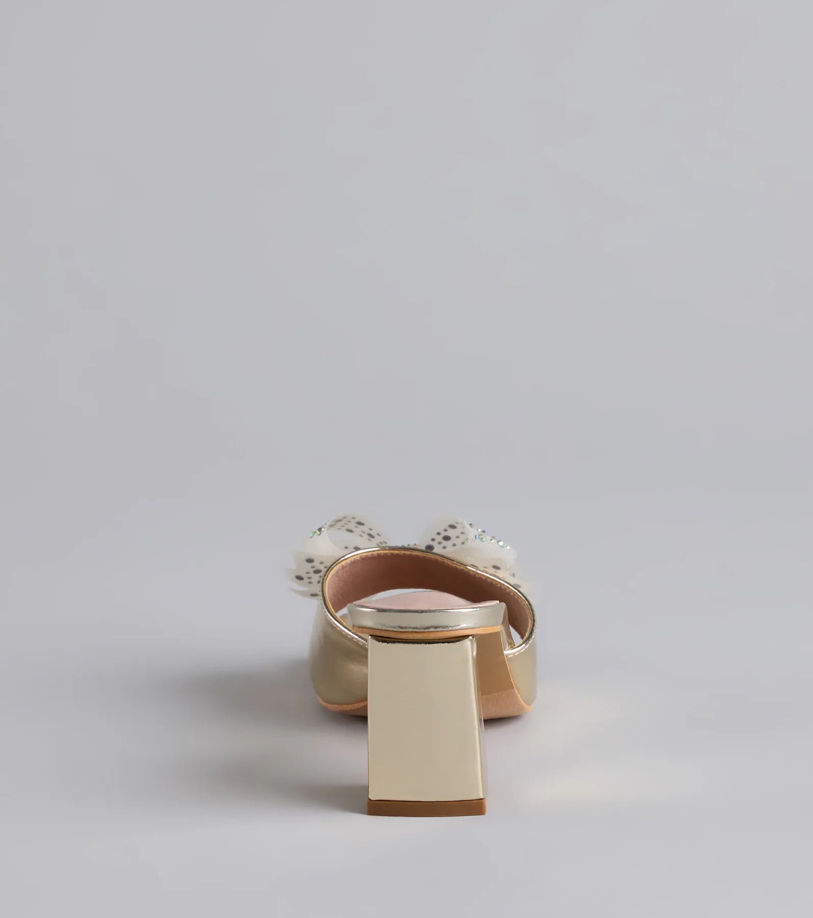 Sweet Glamour Rhinestone Bow Mules