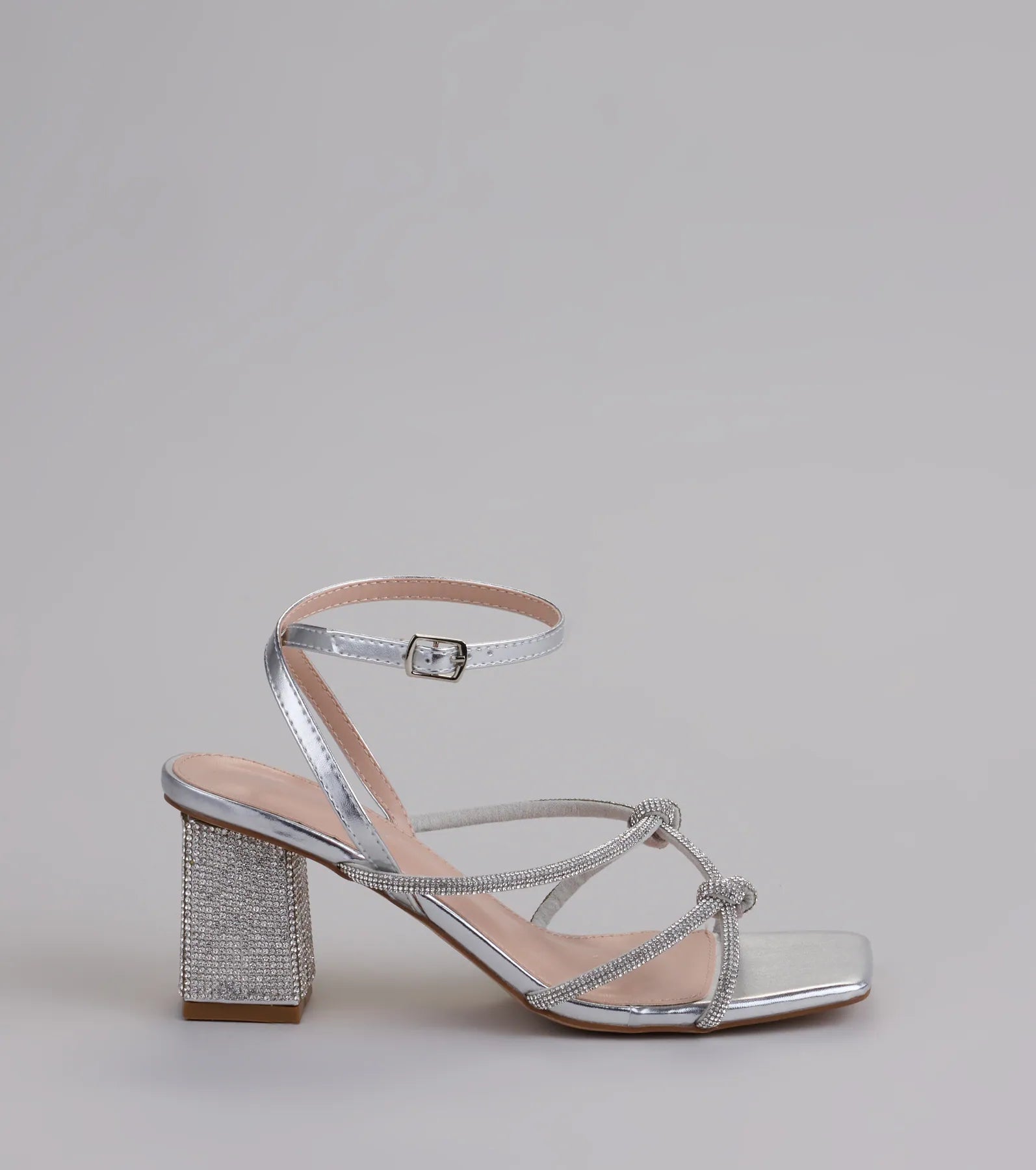 Bring The Glam Rhinestone Block Heels