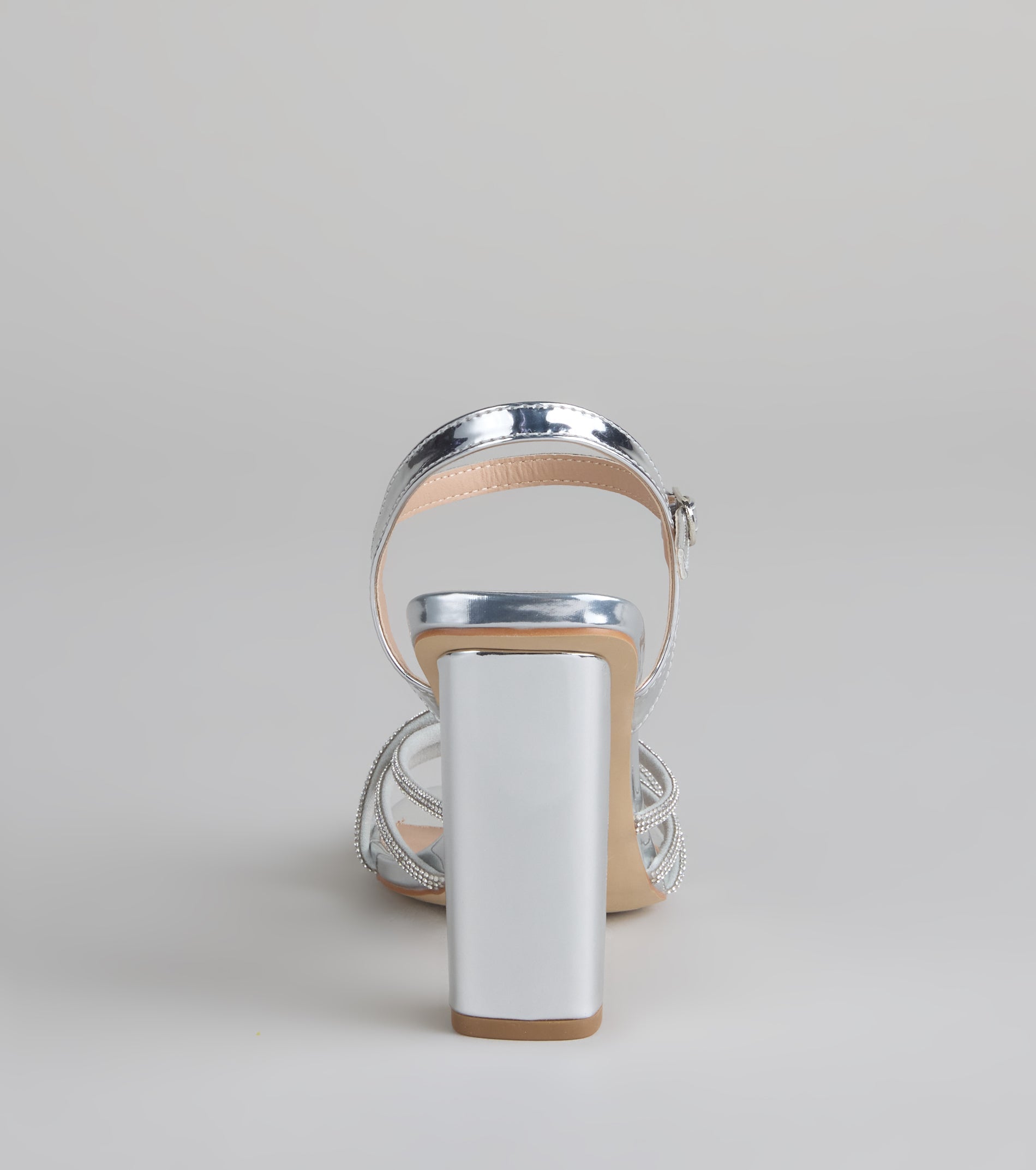 Glow Getter Twisted Rhinestone Heels