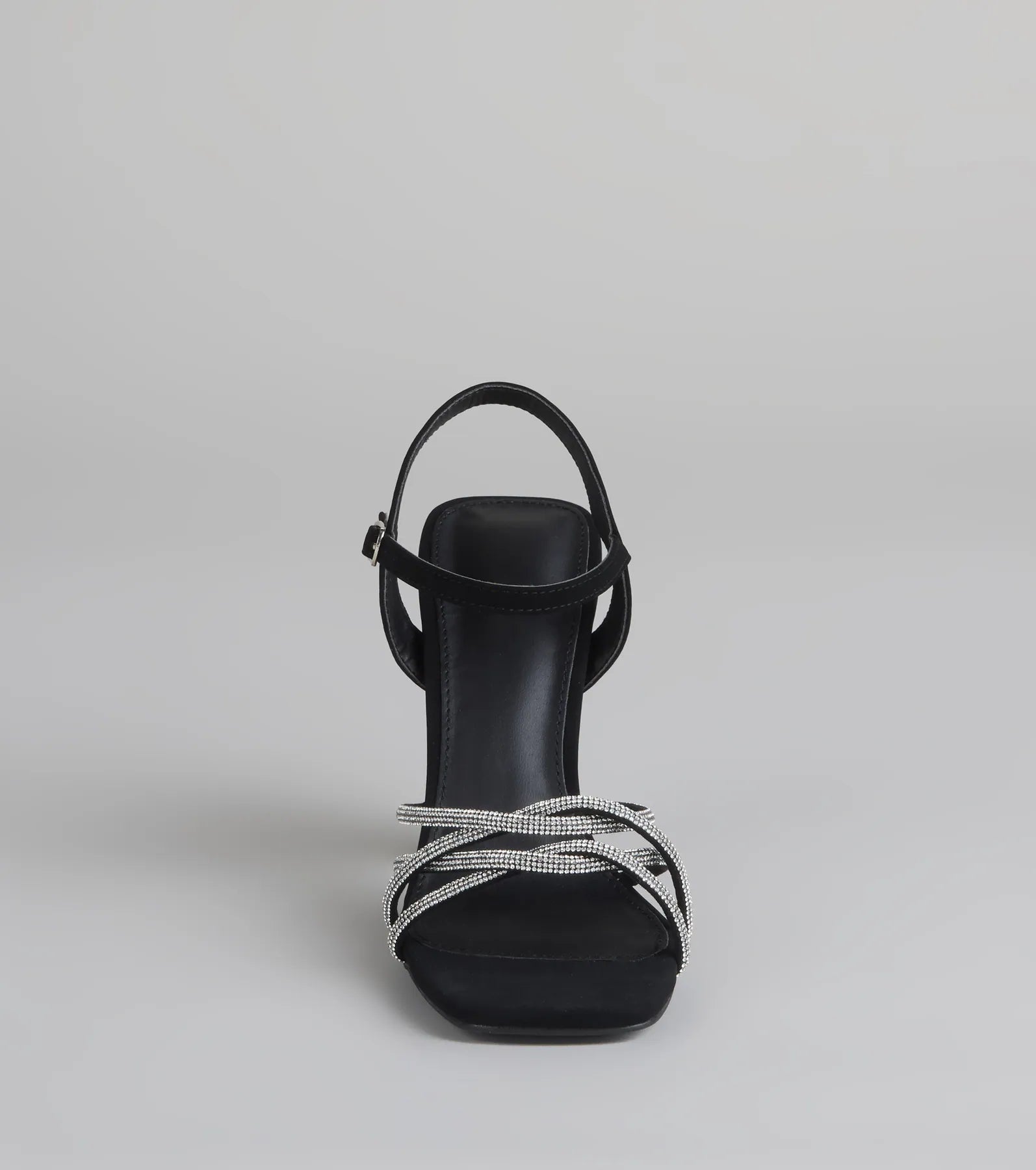 Glow Getter Twisted Rhinestone Heels