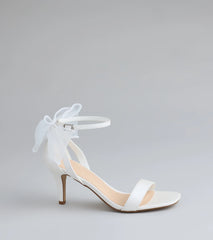 Sweet And Chic Tulle Bow Kitten Heels