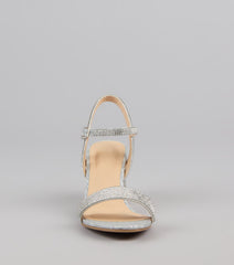 Step Into Sparkle Rhinestone Block Heels