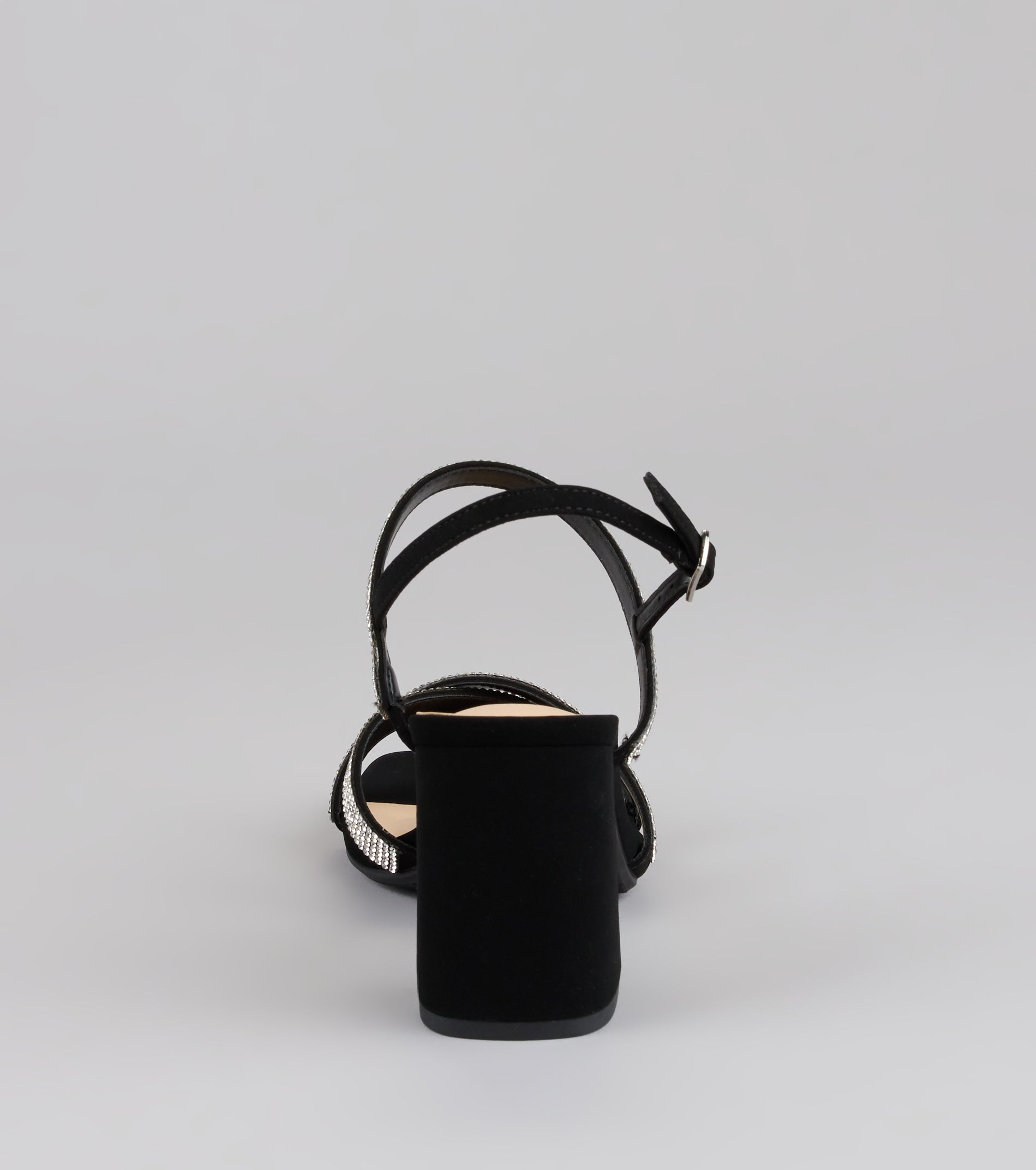 Night Luxe Rhinestone Block Heels