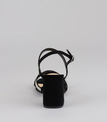 Night Luxe Rhinestone Block Heels