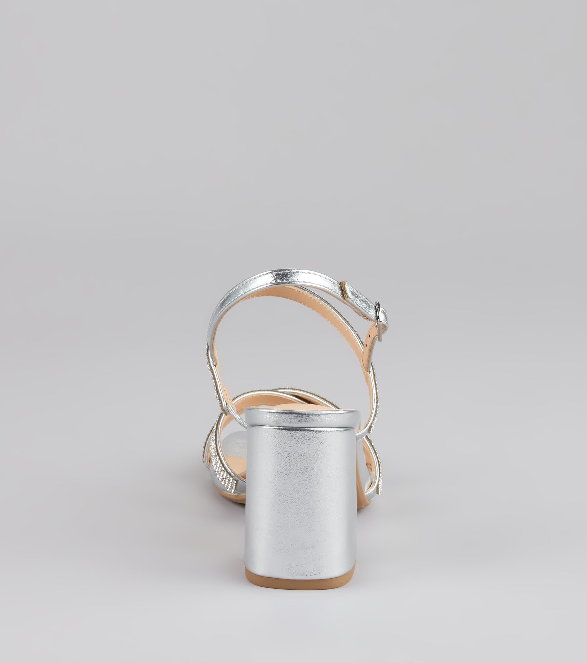 Night Luxe Rhinestone Block Heels