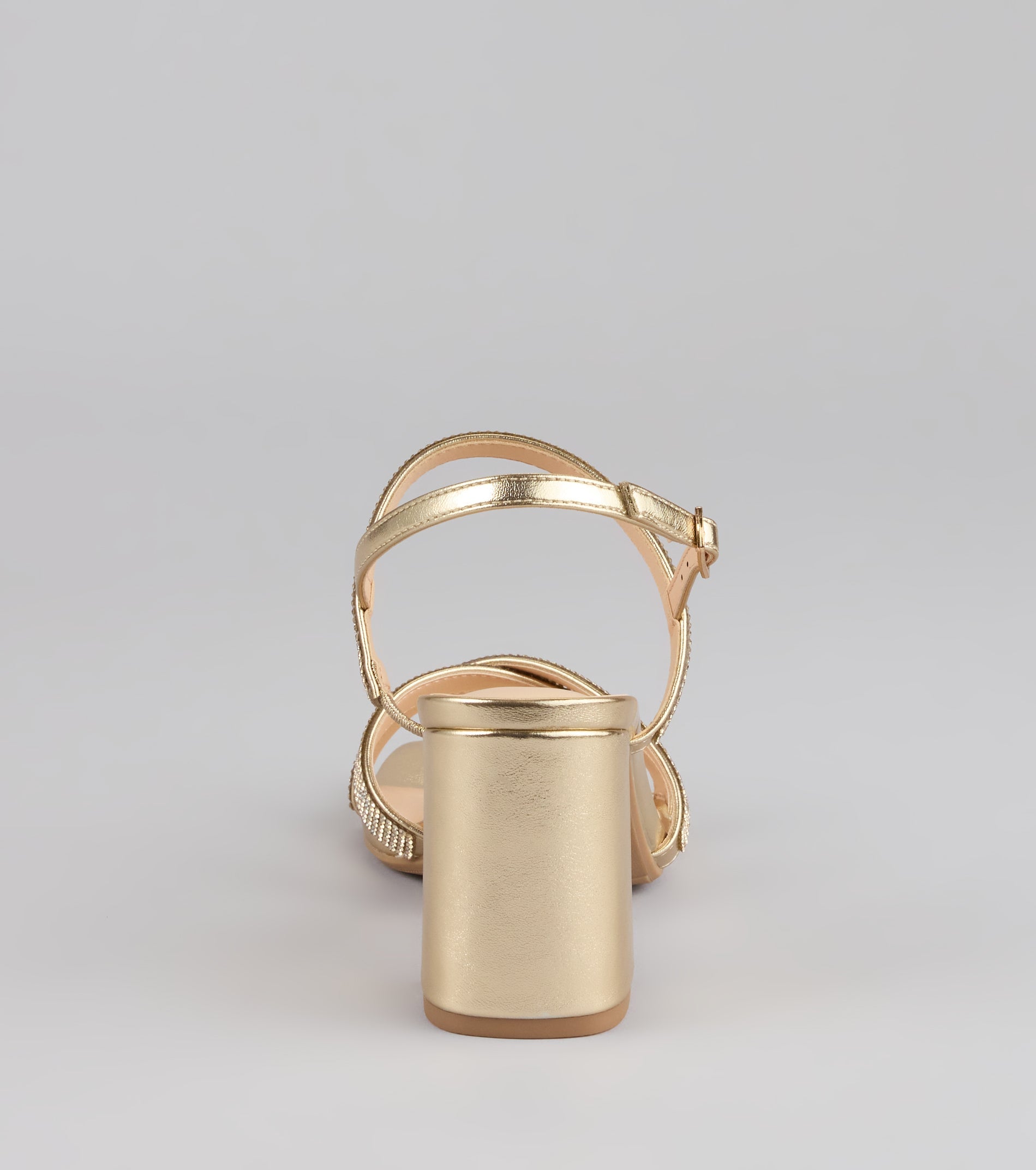 Night Luxe Rhinestone Block Heels