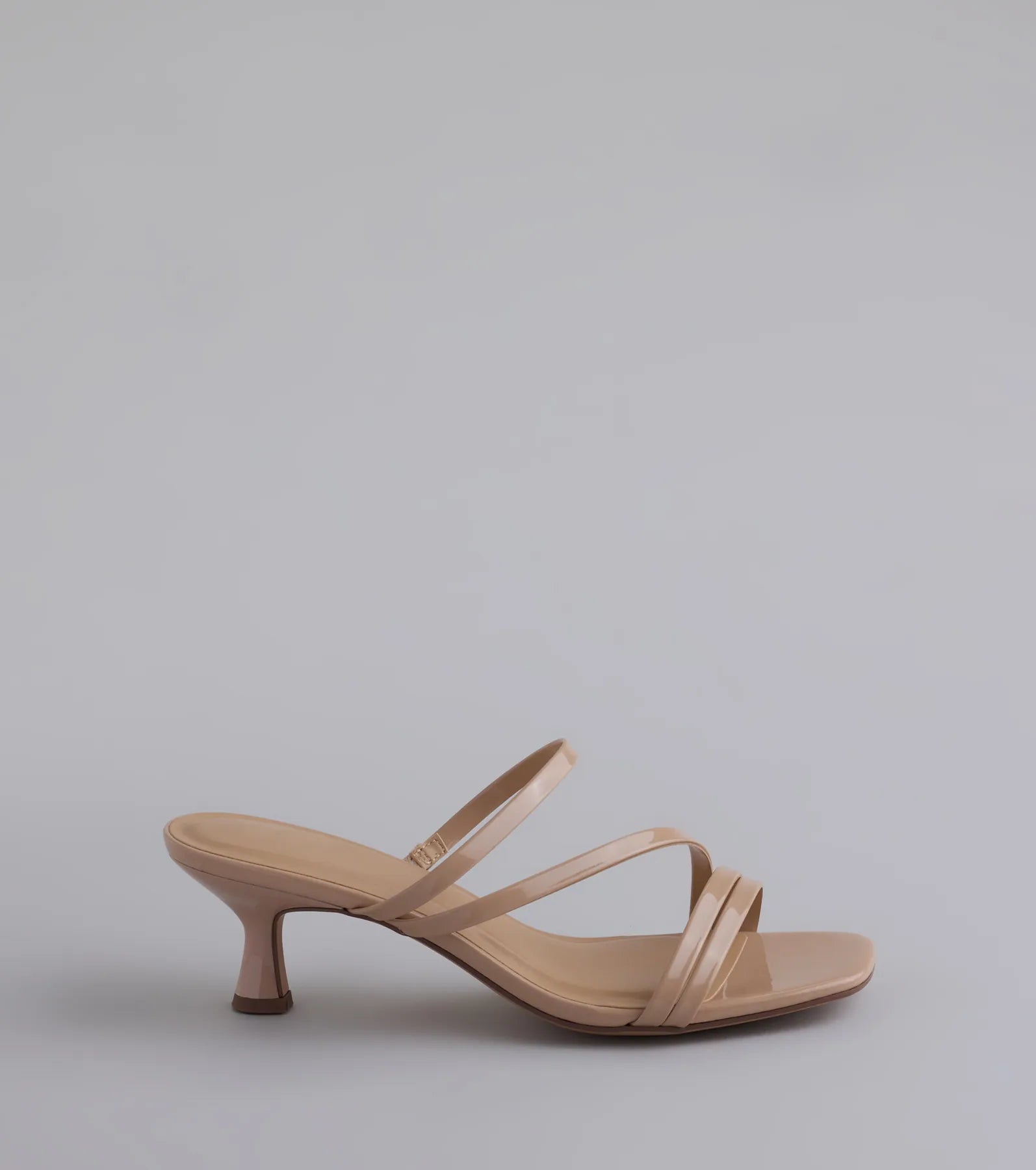 Cute Attitude Strappy Kitten Heel Mules