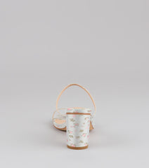 Picnic Chic Floral Strappy Mules