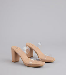 Admiring Looks PVC Platform Mules