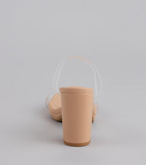 Admiring Looks PVC Platform Mules