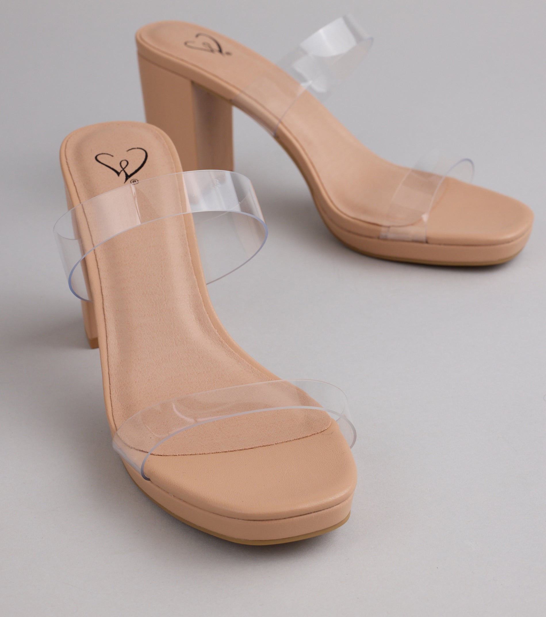 Admiring Looks PVC Platform Mules