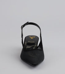 Double Take Mesh Sling-Back Pumps