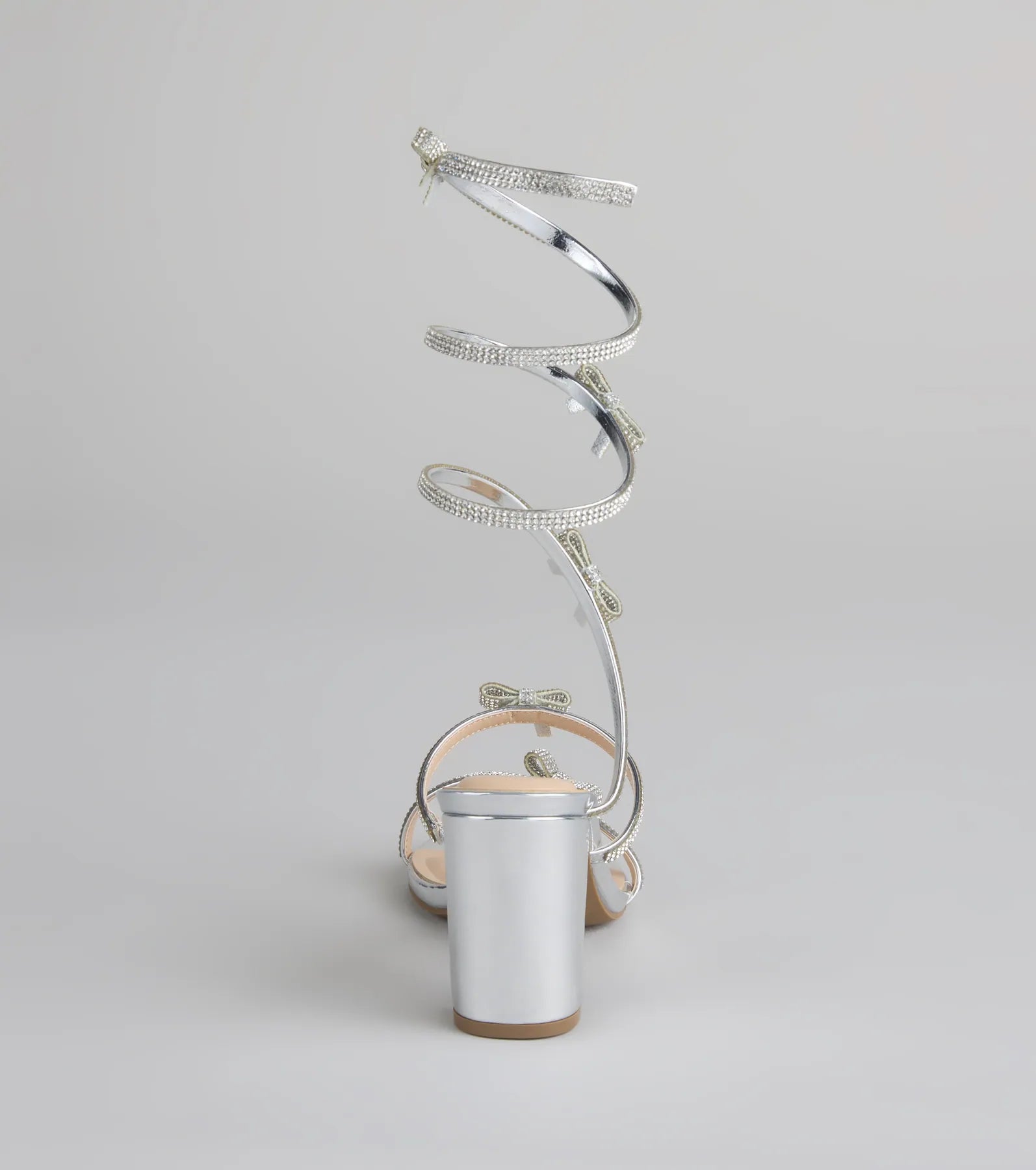 Spiral Stunner Bow Wrap Heels