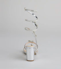 Spiral Stunner Bow Wrap Heels