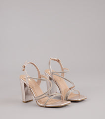 Star of the Night Glitter Rhinestone Block Heels