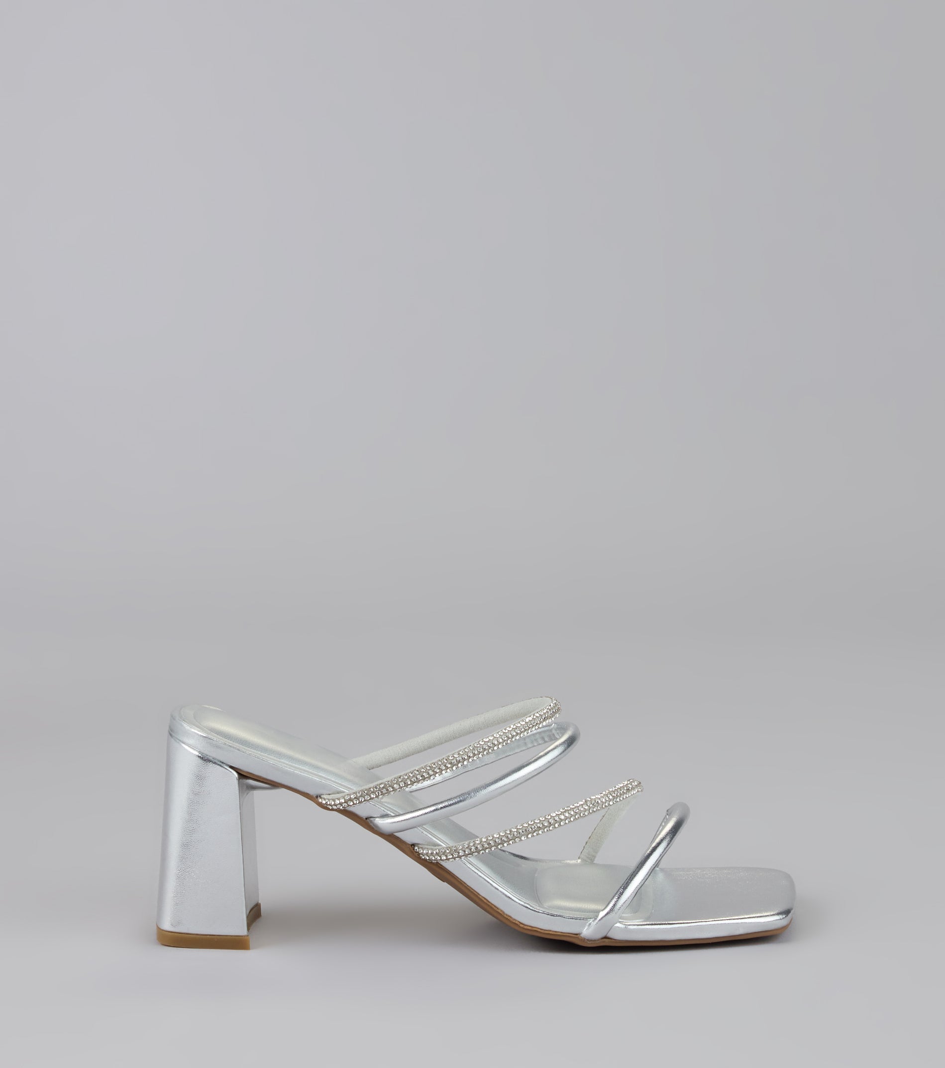 Strut In Style Rhinestone Block Heels