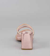 Strut In Style Rhinestone Block Heels