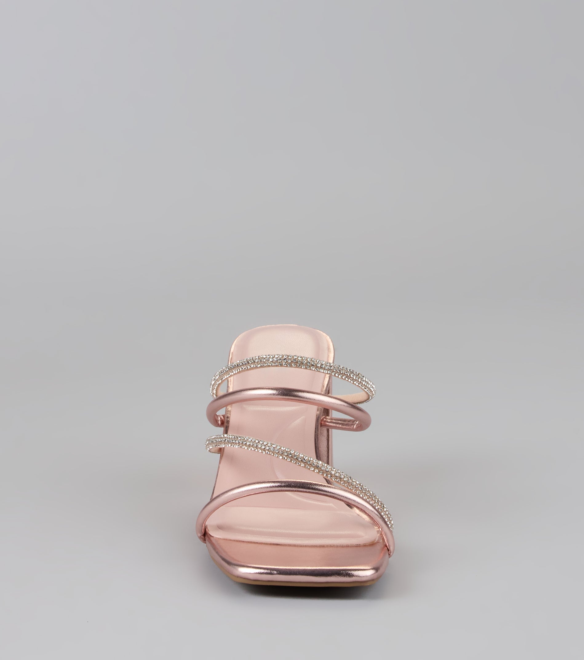 Strut In Style Rhinestone Block Heels