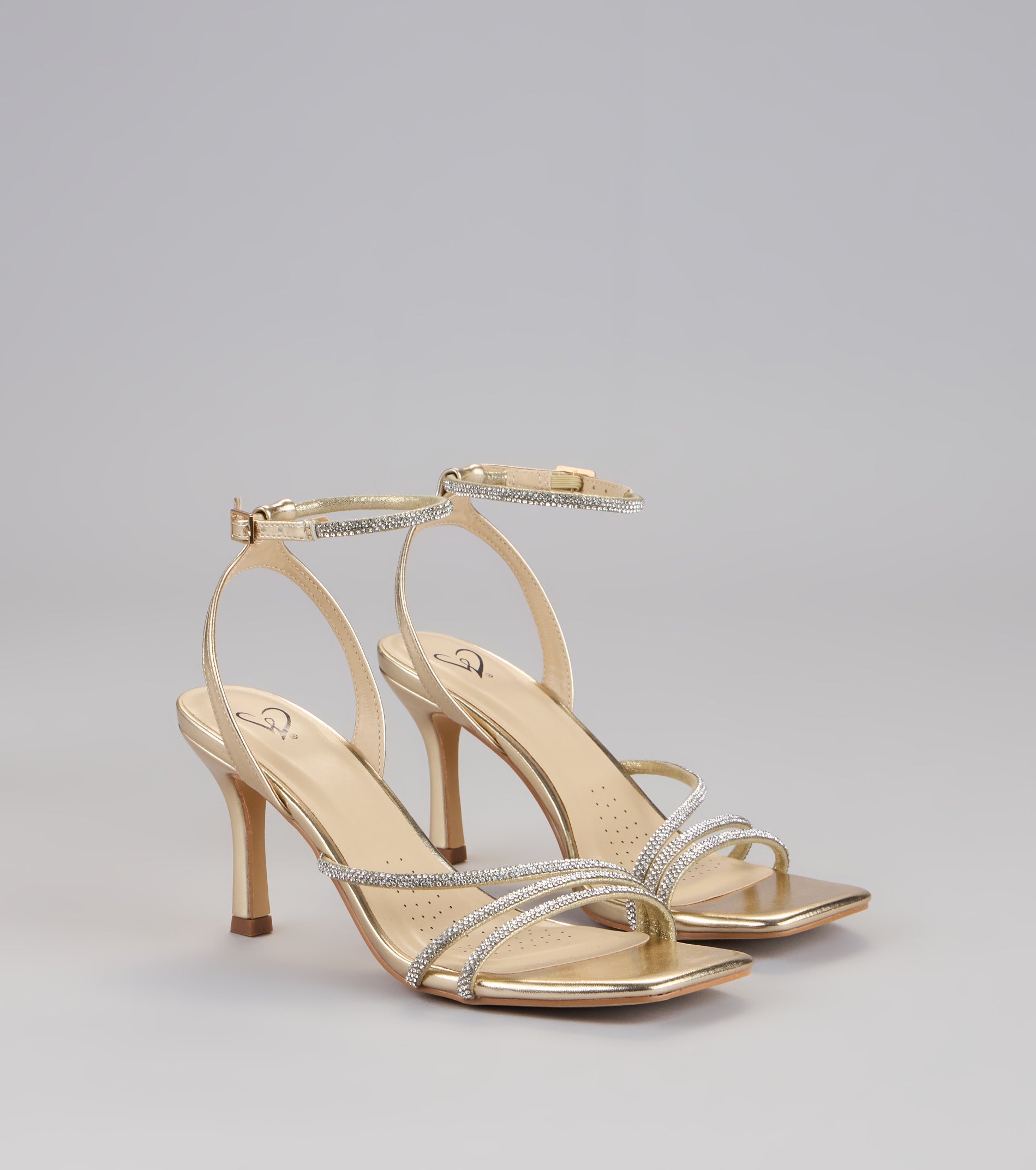 So Icy Rhinestone Kitten Stiletto Heels