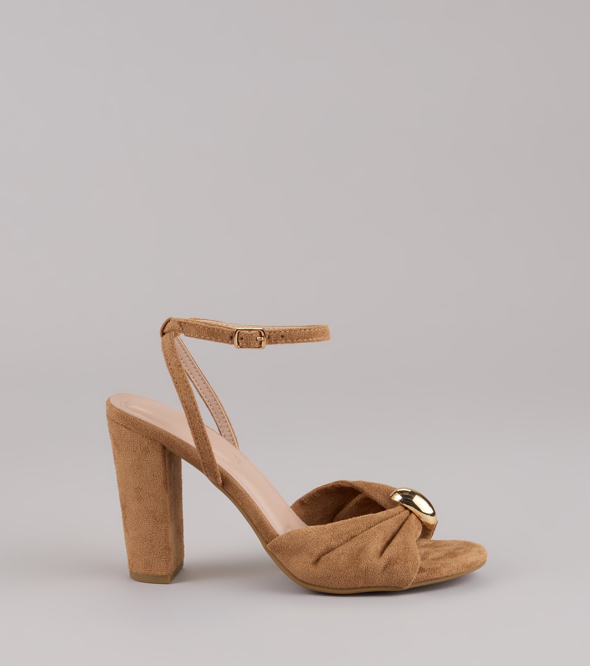 Chic Streak Faux Suede Block Heels