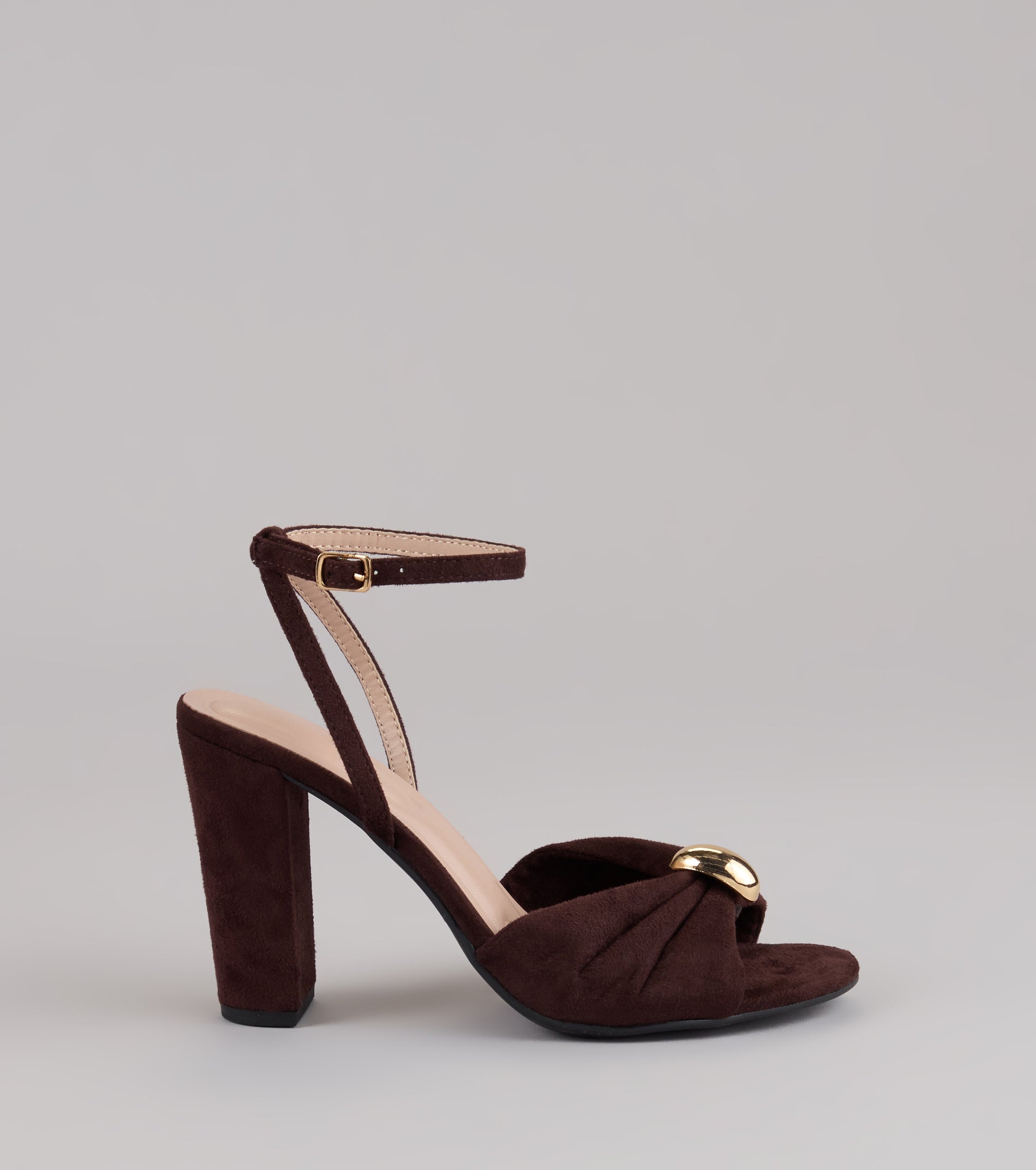 Chic Streak Faux Suede Block Heels