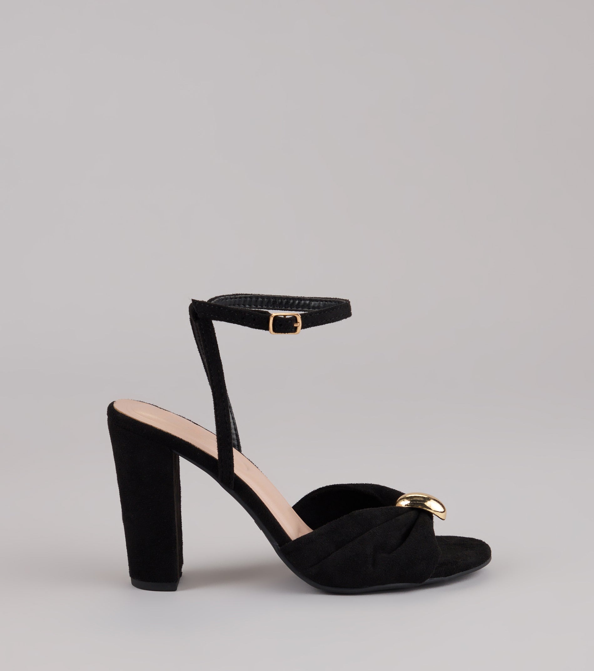 Chic Streak Faux Suede Block Heels