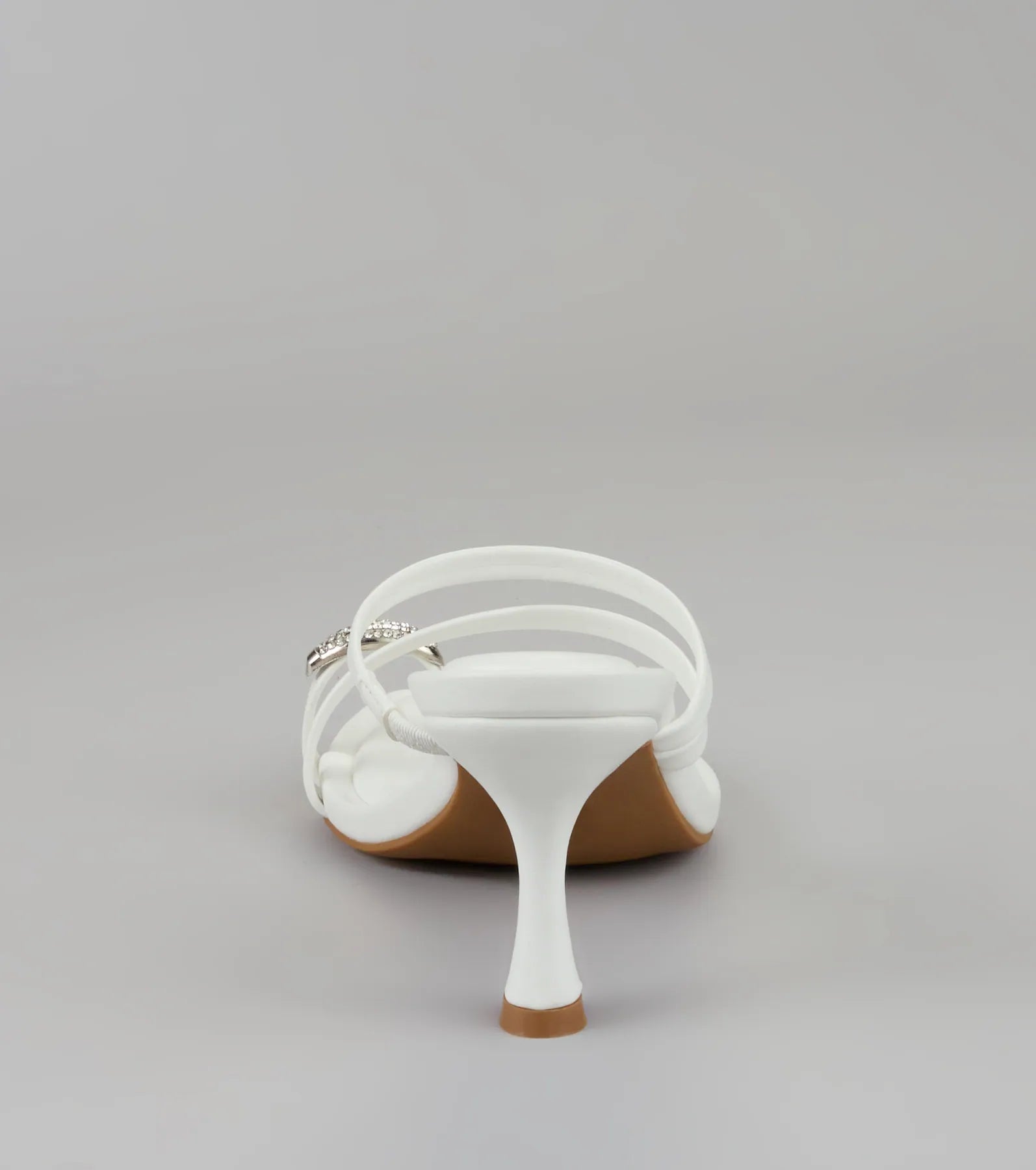 Lowkey Luxe Rhinestone Strappy Kitten Heel Mules