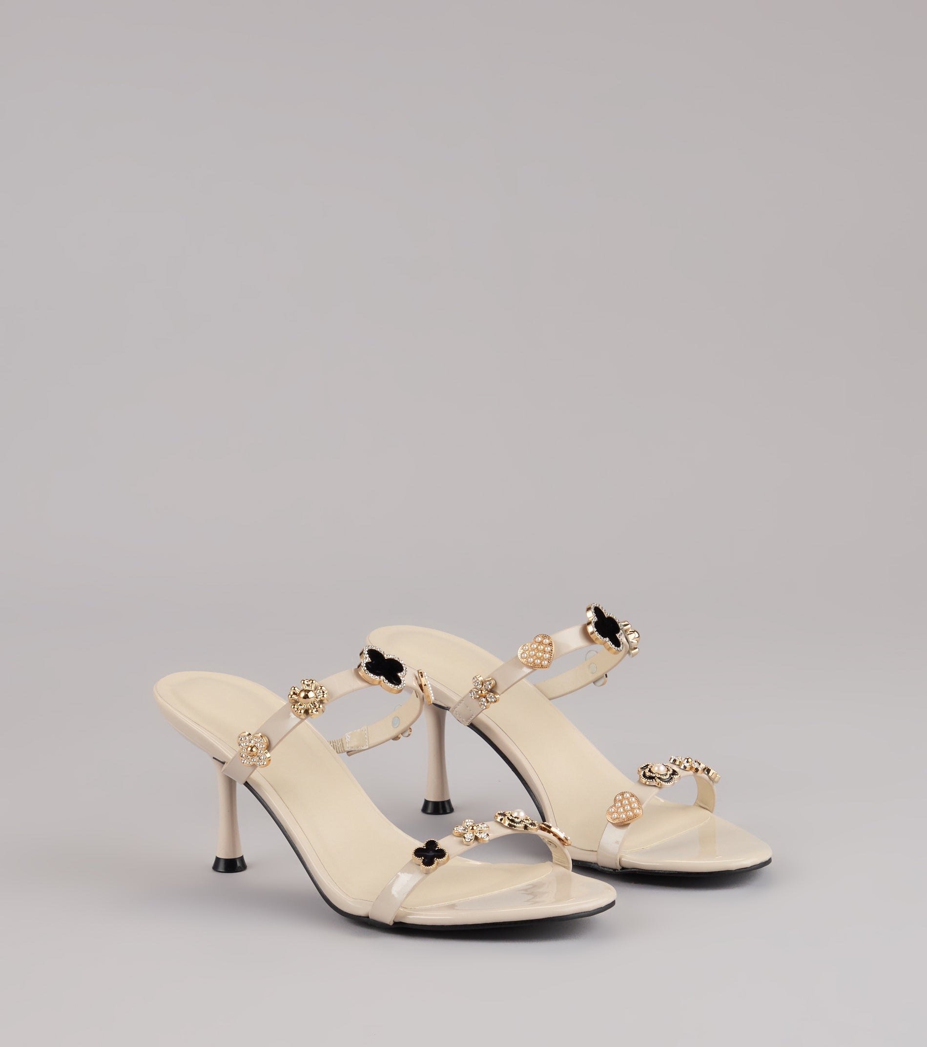 Out All Night Charm Strap Stiletto Heels