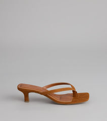 Feeling Chic Thong Square Toe Heels