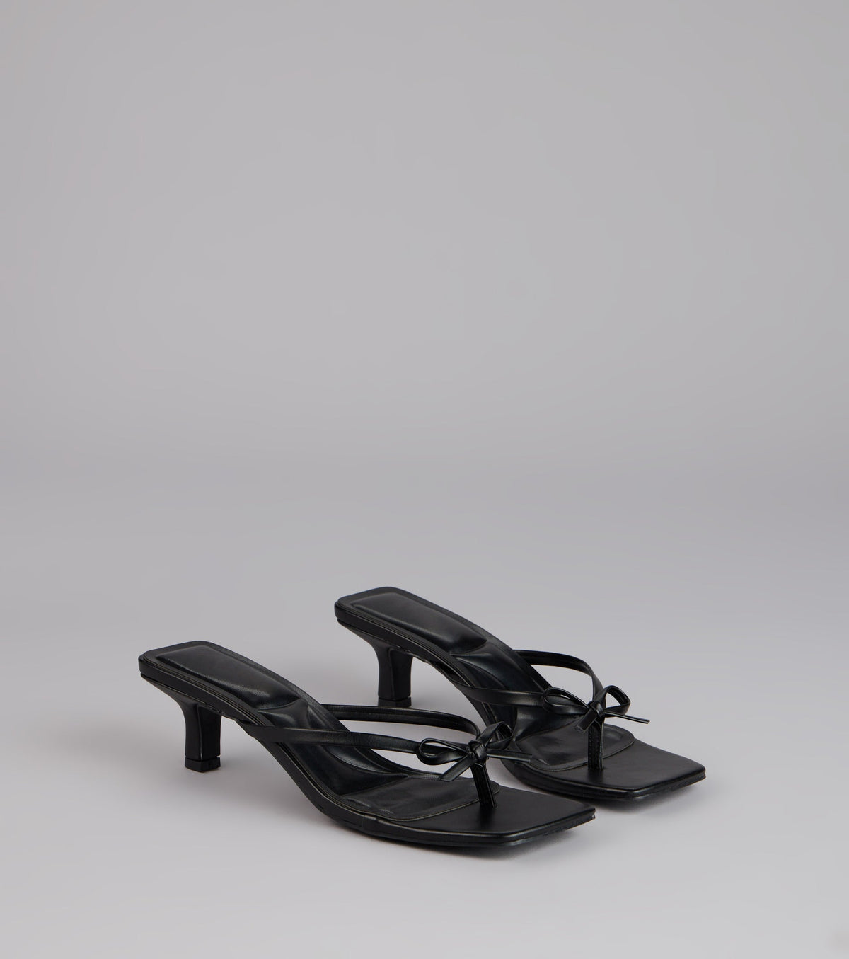 Play Nice Bow Thong Heels