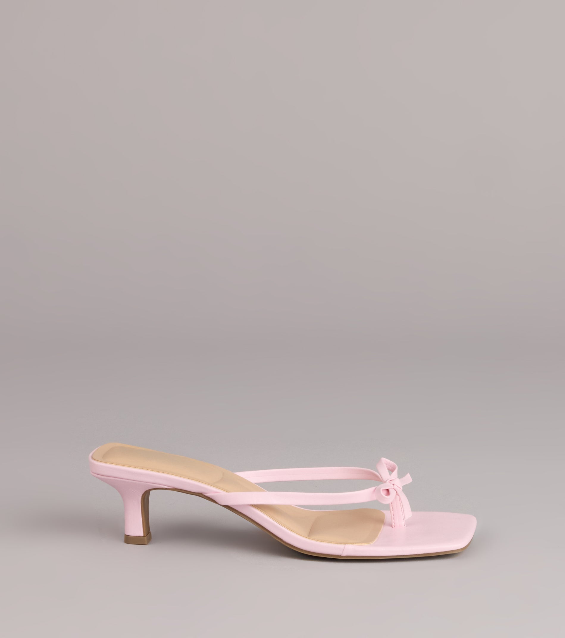 Play Nice Bow Thong Heels