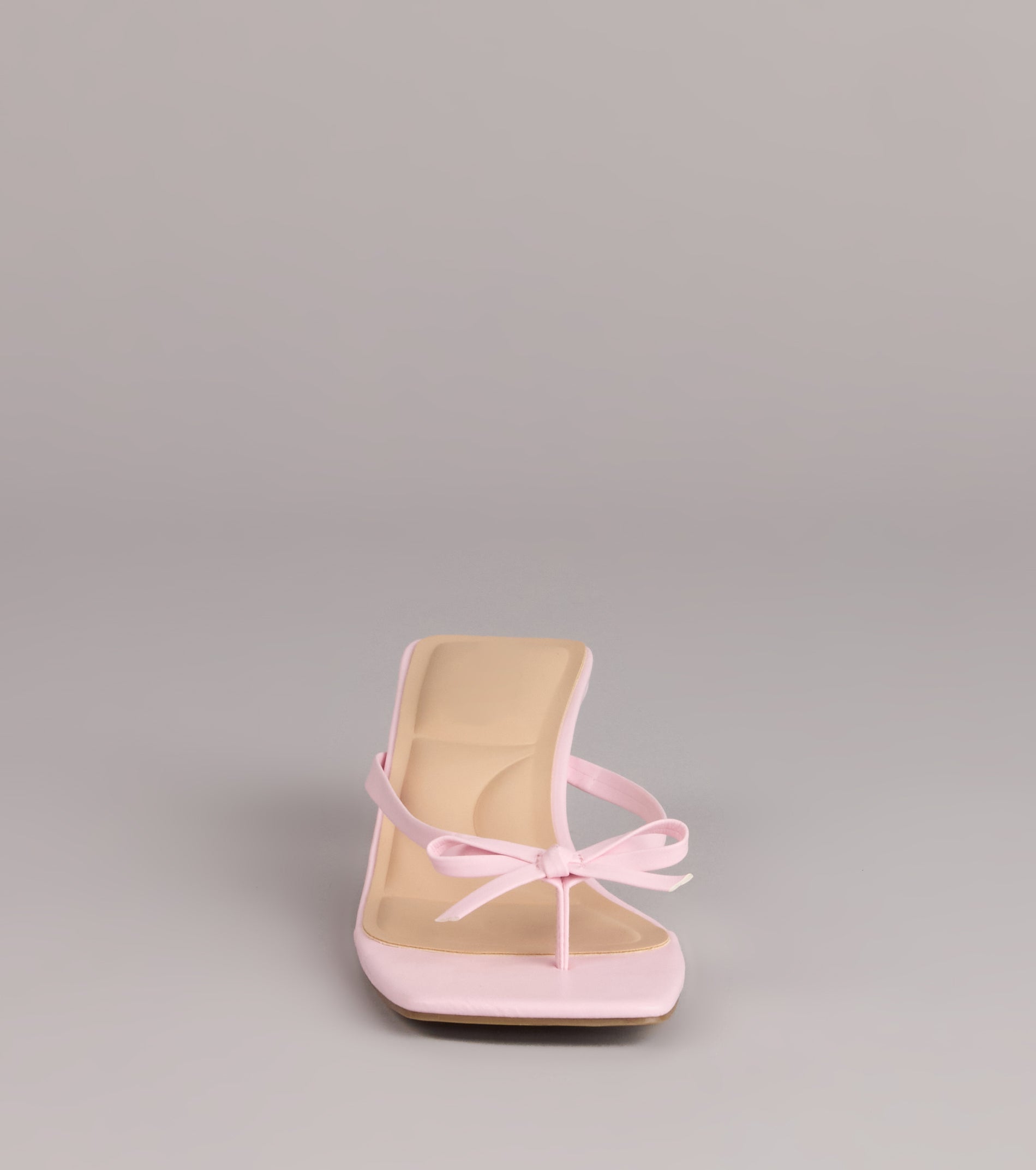 Play Nice Bow Thong Heels