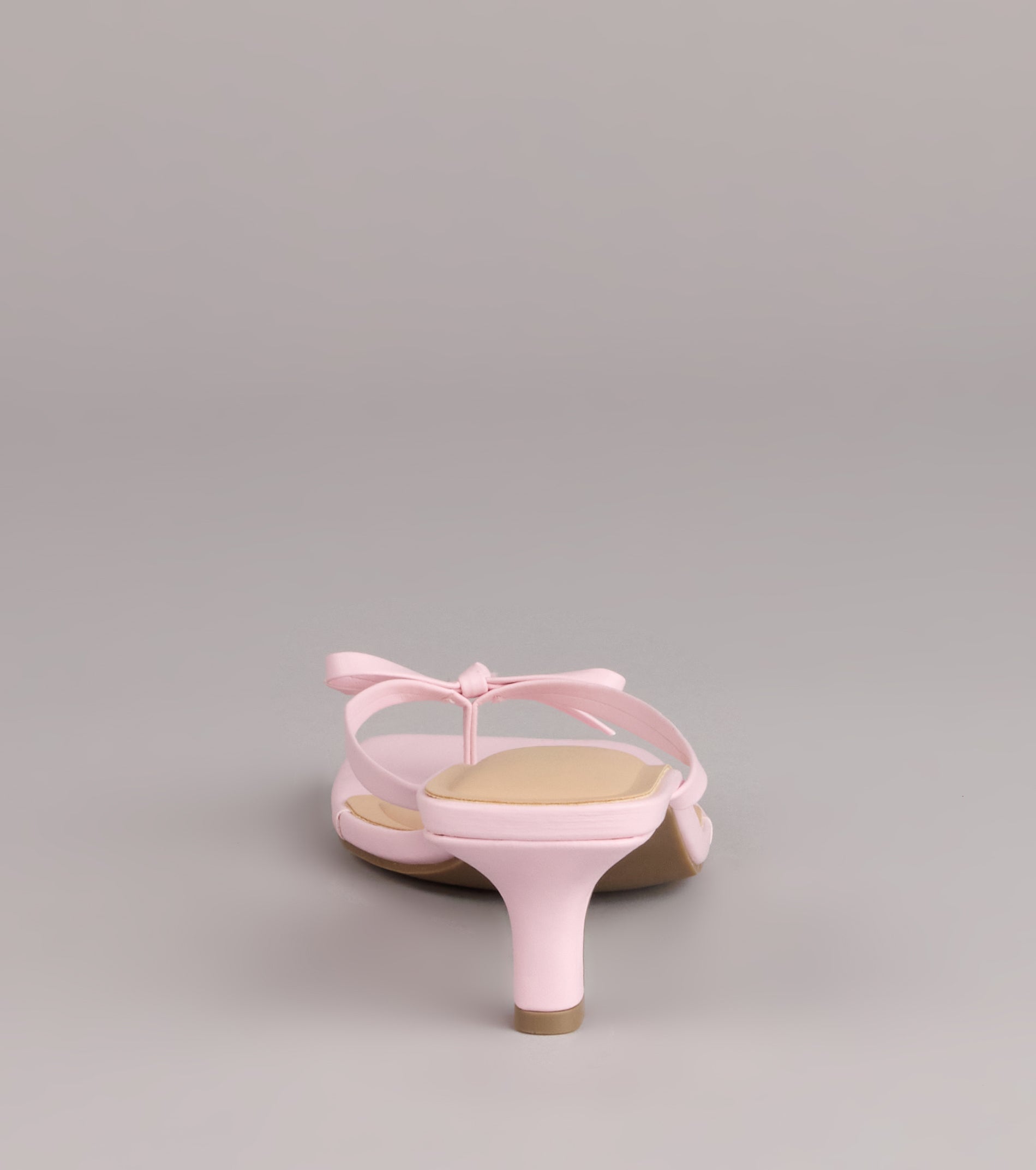 Play Nice Bow Thong Heels