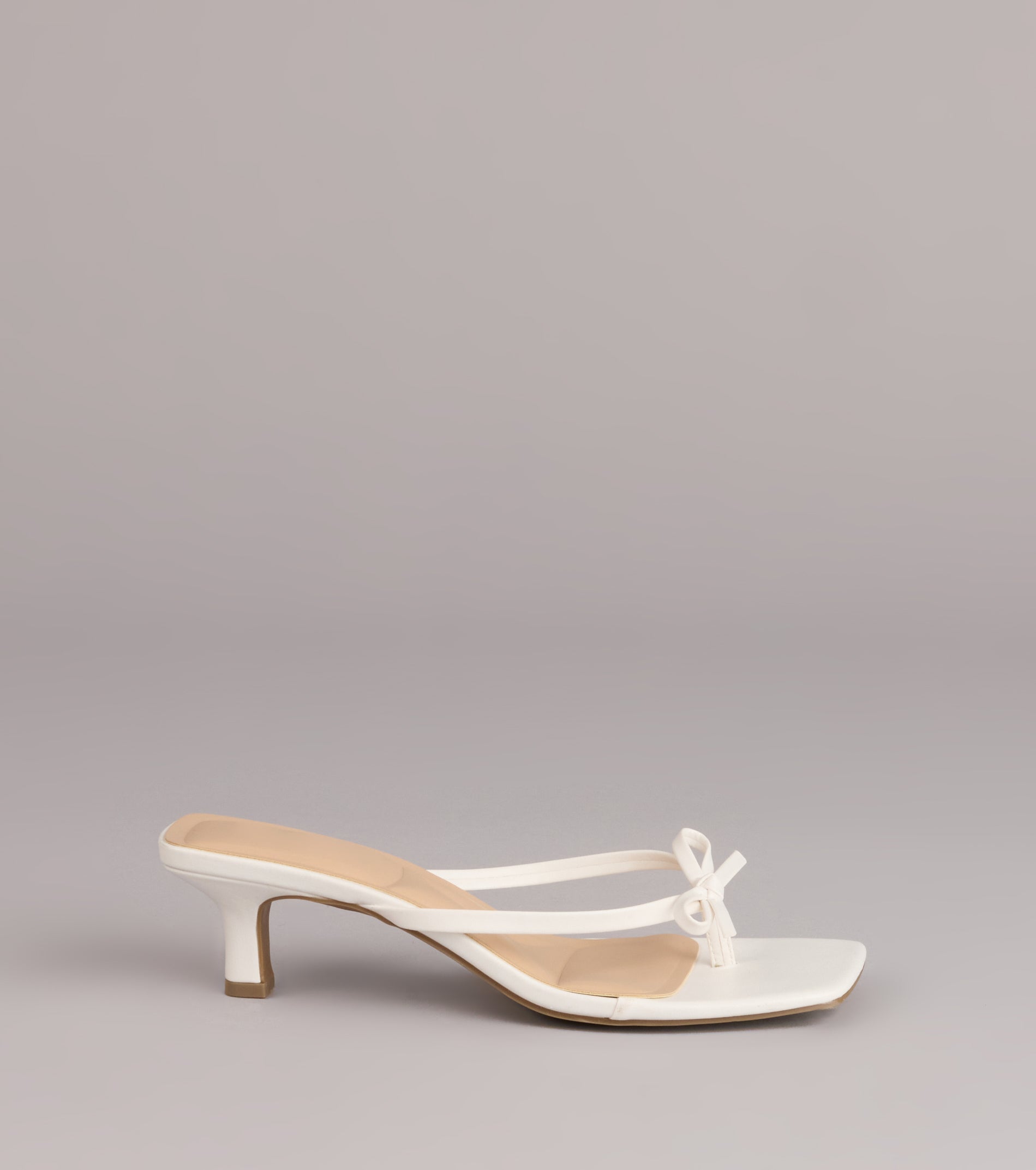 Play Nice Bow Thong Heels