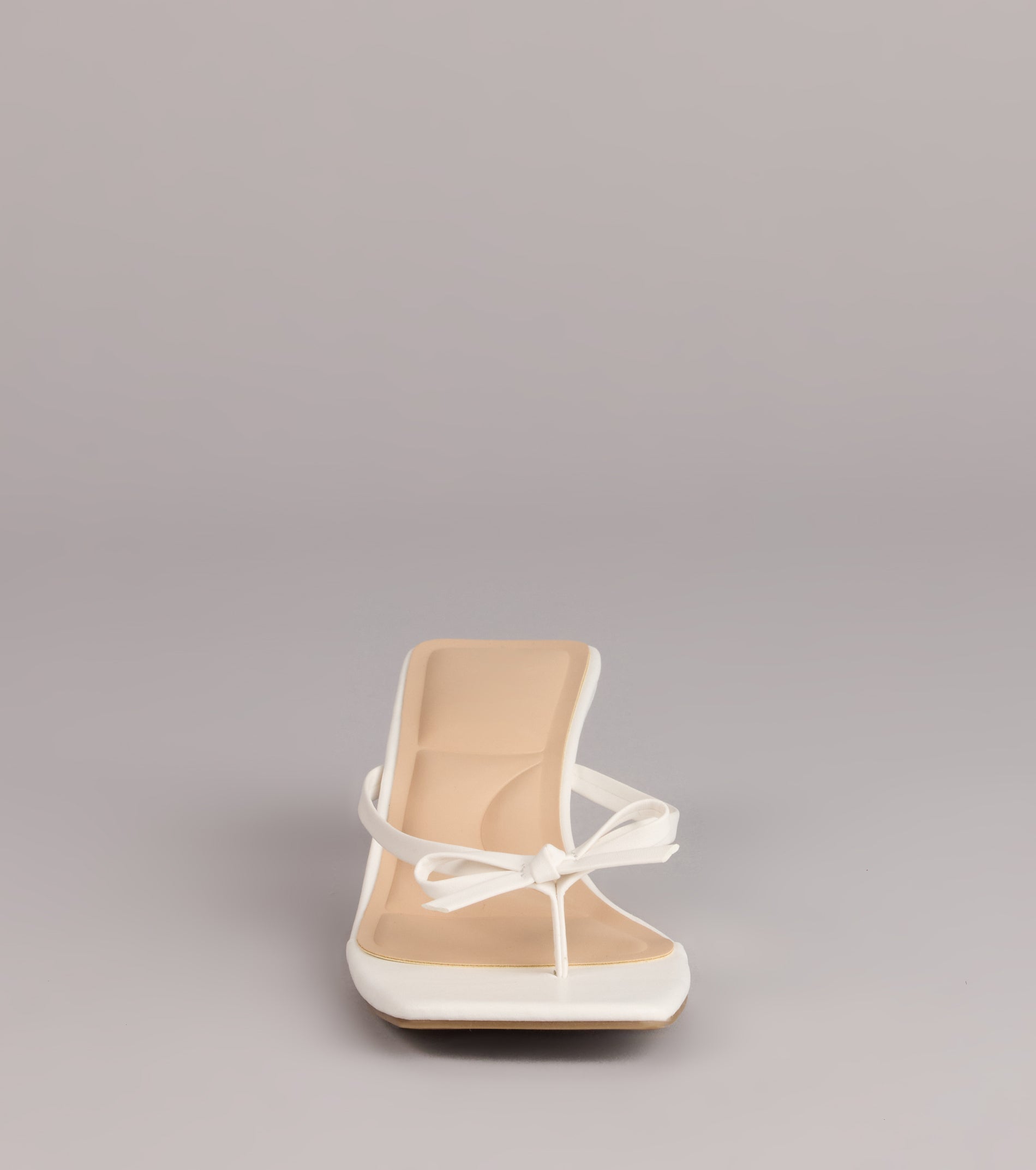 Play Nice Bow Thong Heels