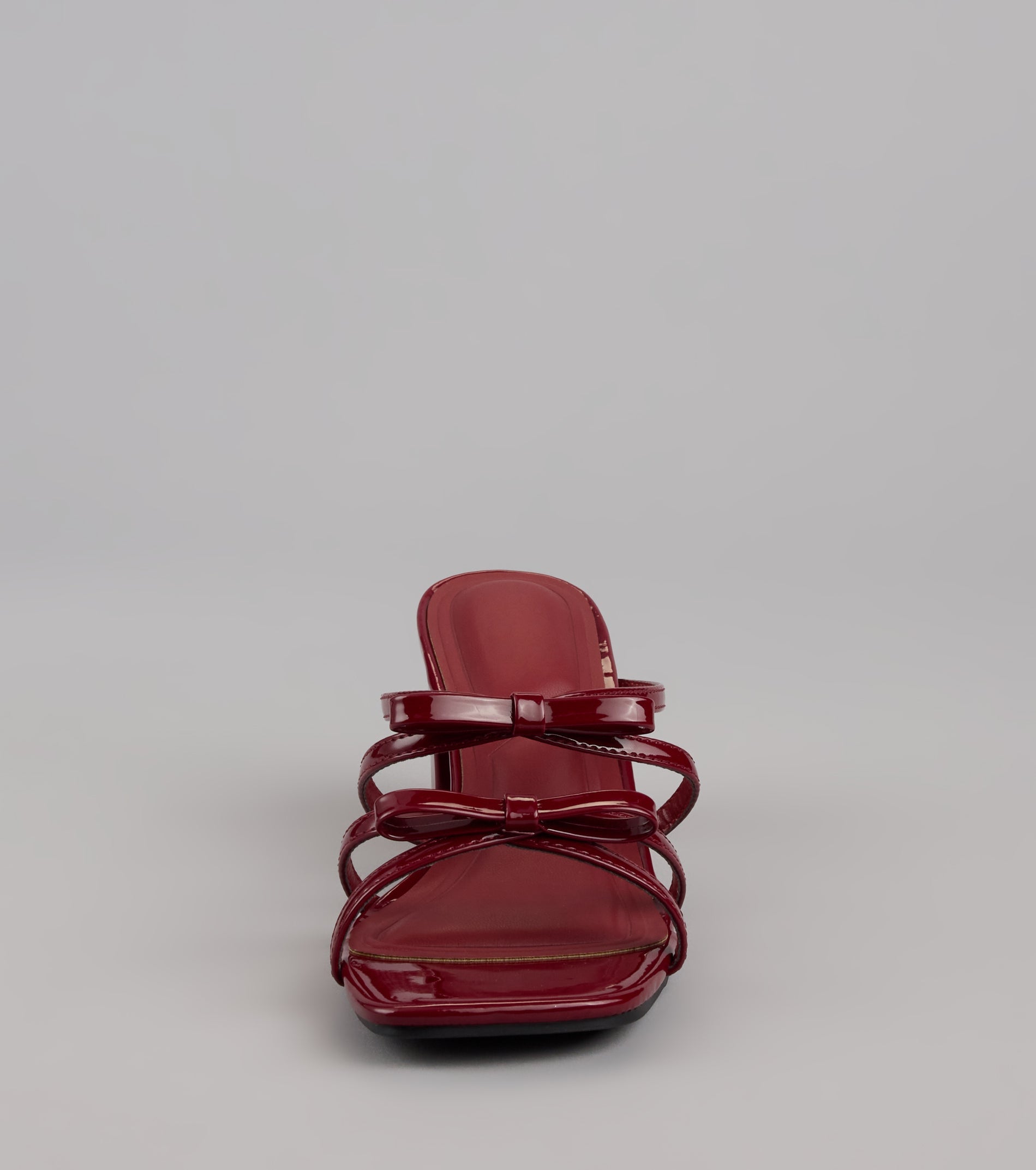 All Day Cute Bow Strap Block Heel Mules