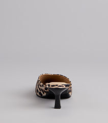 Sassy Steps Leopard Kitten Mules