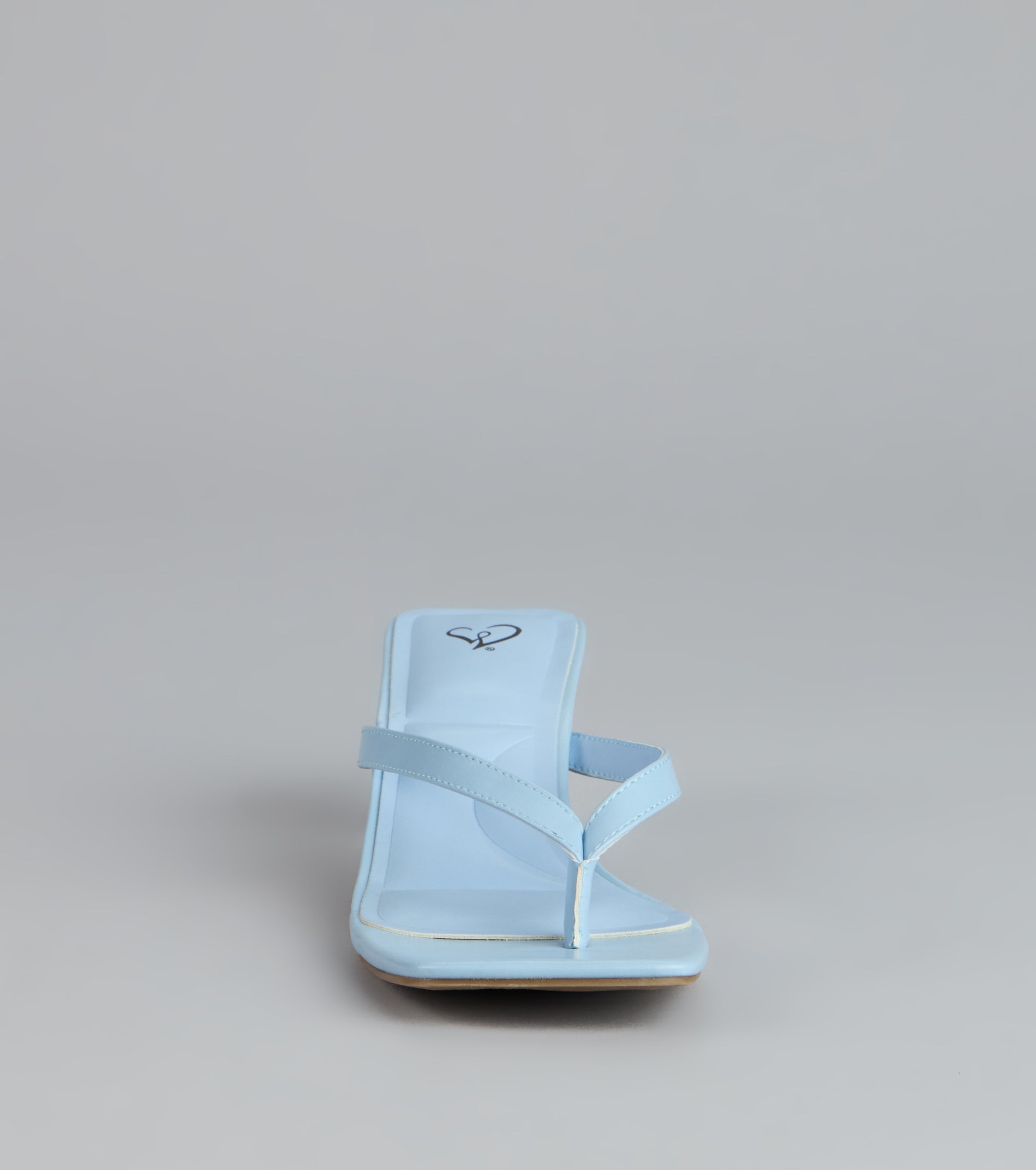 Feeling Chic Thong Square Toe Heels