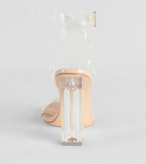 Clearly On Trend Lucite Block Heels