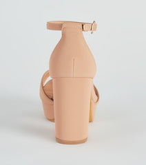 Essential Peep Toe Faux Nubuck Heels