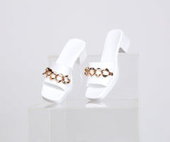 Fab And Fierce Chain Link Jelly Mules