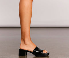 90s Babe Jelly Square Toe Mule