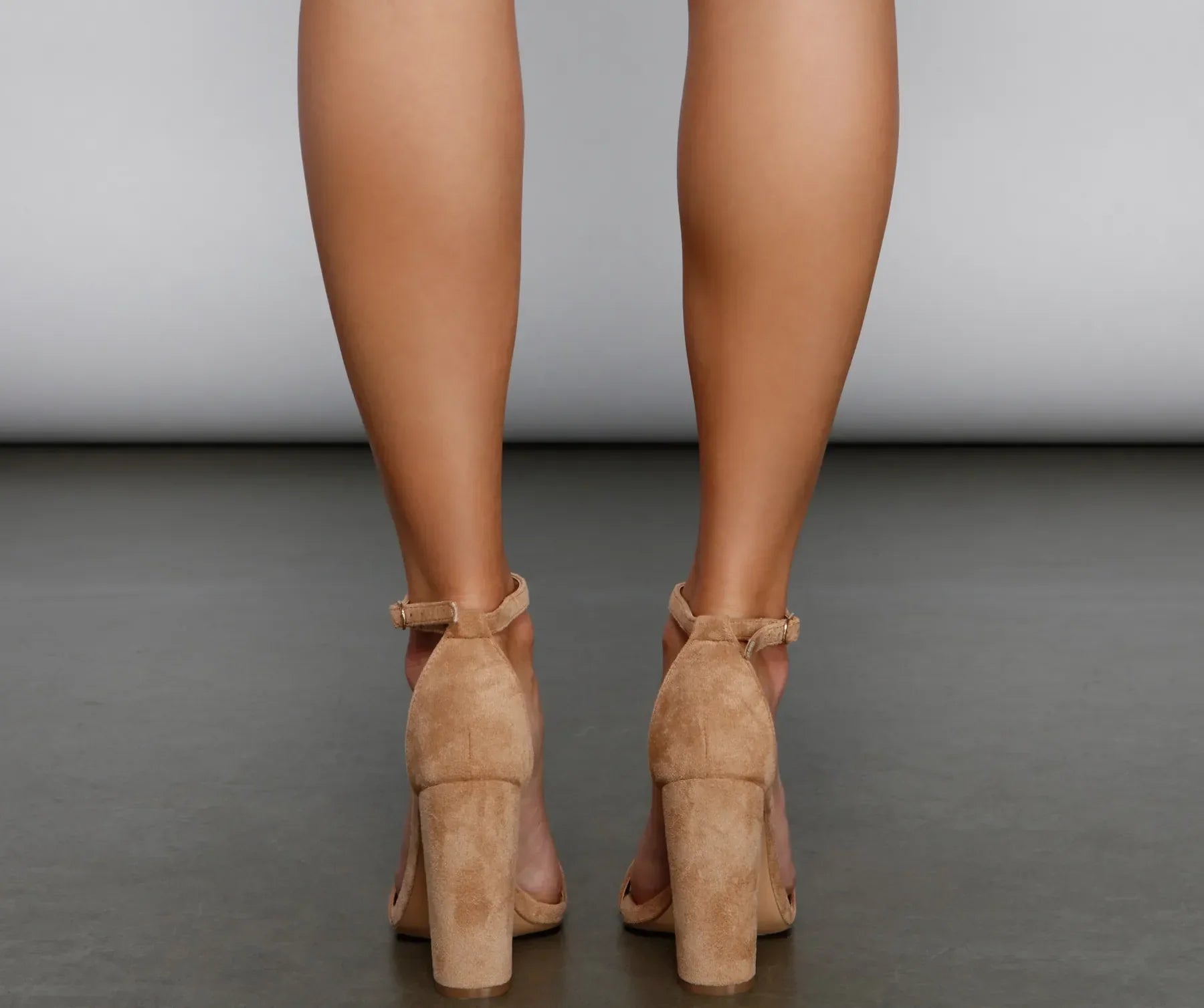 Essential Faux Suede Block Heels