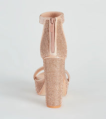 Stroke Of Midnight Rhinestone Heels